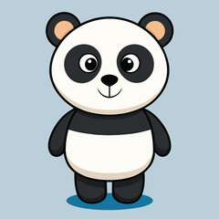 Obraz premium Panda white background