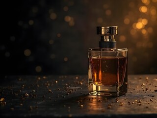Luxurious Product Photo with Dark Textured Background and Dramatic Lighting