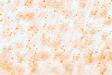 Orange spotted droplet paint backdrop for decoration