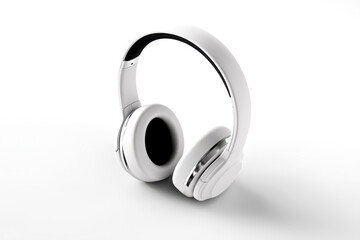 Stylish white headphones on a clean white background, perfect for music lovers and tech enthusiasts.