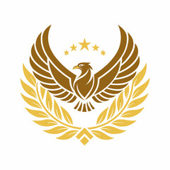 Eagle logo with laurel wreath
