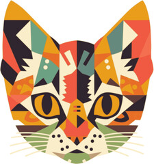 Cat head vector illustration