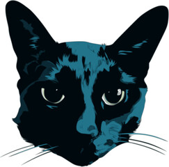 Cat head vector illustration