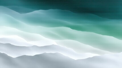 Abstract wave patterns in soothing shades of teal and white.