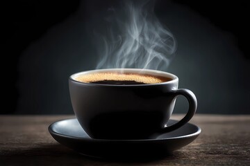 Fototapeta premium Warm Coffee Steaming Gently in a Cozy Atmosphere Invites Comfort and Reflection Generative AI