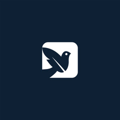 Abstract bird in flight logo concept for peace, freedom, or a brand symbol