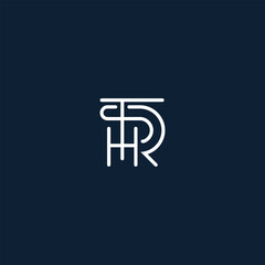 Elegant Initial Monogram Logo Design with Linear Style Representation