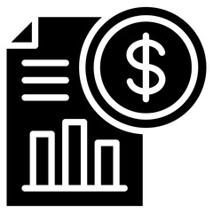 Finance Report  Icon Element For Design