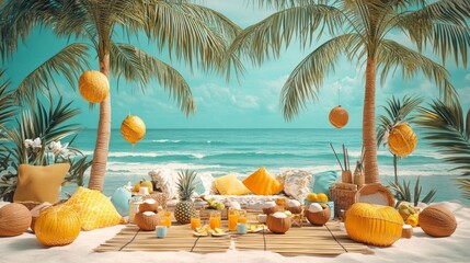 Tropical beach picnic (1)