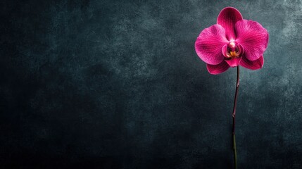 Deep Dark Background, Pink Orchid