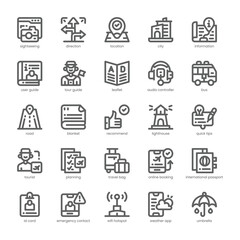 City Guide Icon pack for your website, mobile, presentation, and logo design. City Guide Icon outline design. Vector graphics illustration and editable stroke.