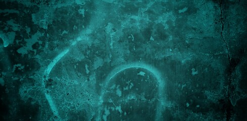 Vivid teal-toned background featuring unique textures, slight cracks, and abstract patterns ideal for artistic or design projects adding character with its visually striking aesthetic.	