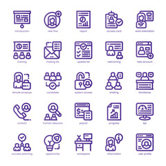 Onboarding Icon pack for your website, mobile, presentation, and logo design. Onboarding Icon line basic color design. Vector graphics illustration and editable stroke.