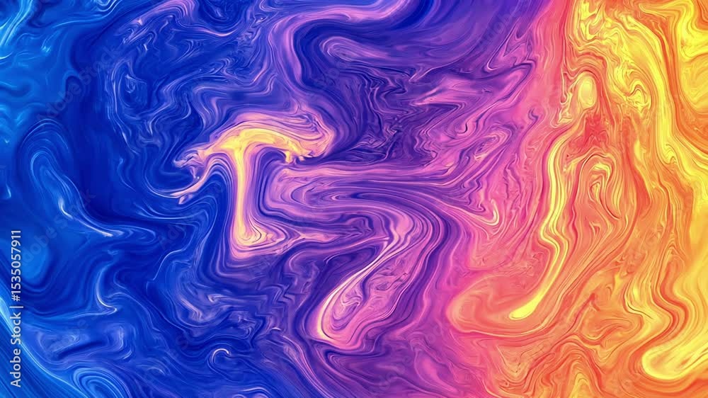 Poster vibrant abstract art display with swirling colors and dynamic patterns