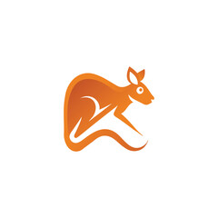 Kangaroo Logo. Minimalist Black Silhouette Design for Bold and Agile Branding