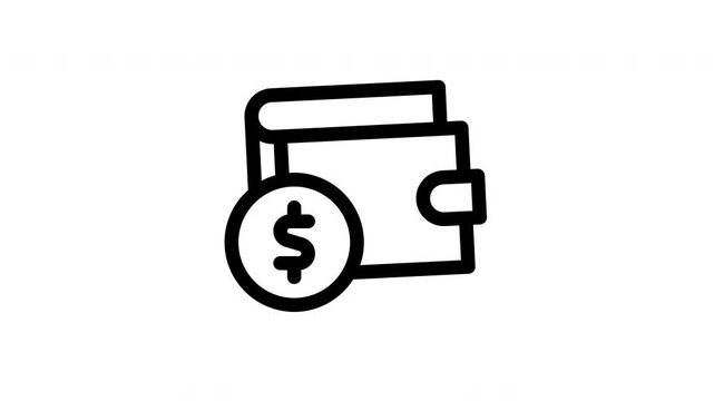 wallet minimalist stroke animation