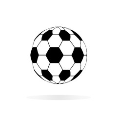 Fototapeta premium Soccer ball icon in flat style,EPS10