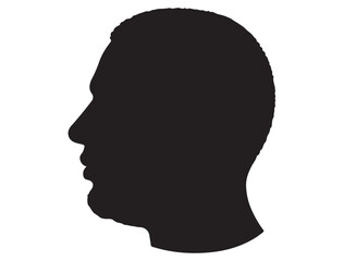 MAN HEAD PROFILE SILHOUETTE