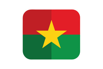 Burkina faso flag icon design a single high resolution icon set featuring the national flag