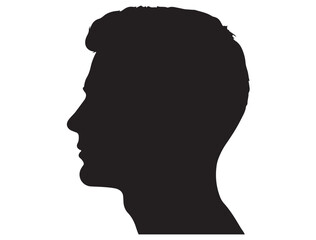 MAN HEAD PROFILE SILHOUETTE