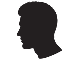 MAN HEAD PROFILE SILHOUETTE