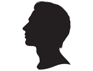 MAN HEAD PROFILE SILHOUETTE