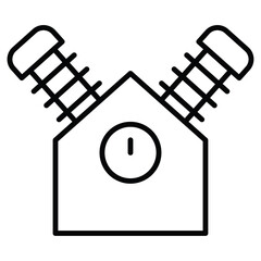 Air compressor pump icon Outline isolated logo mark