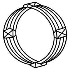 Geometric Bracelet Line Art Vector