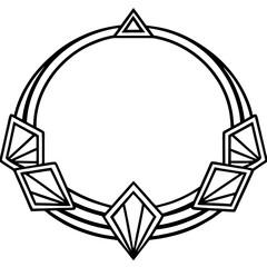 Geometric Bracelet Line Art Vector