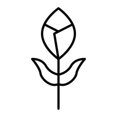 calla icon Outline isolated logo mark