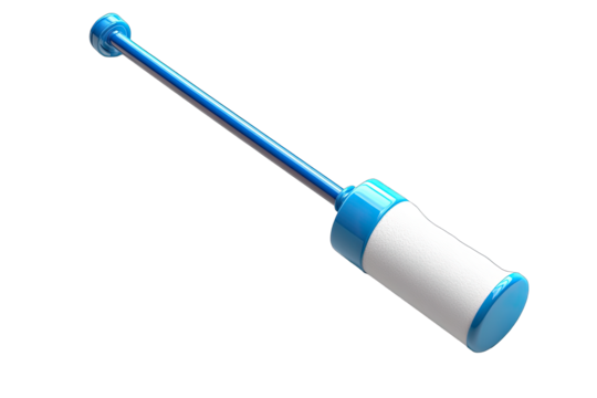 Blue and white tool, long handle