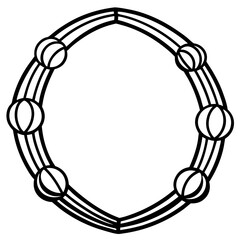 Geometric Bracelet Line Art Vector