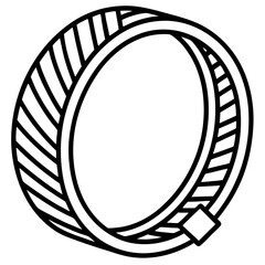 Geometric Bracelet Line Art Vector