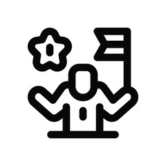 success line icon. Clean and minimalist vector icon for websites, mobile apps, presentations, and logos. Fully scalable and customizable for any project.