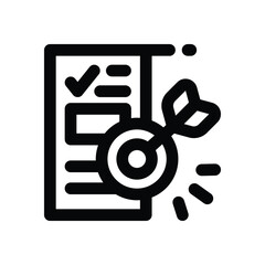 mission line icon. Clean and minimalist vector icon for websites, mobile apps, presentations, and logos. Fully scalable and customizable for any project.