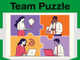 Business Team Fixing Technical Problem Animation