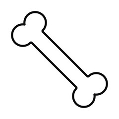 Dog bone icon Outline isolated logo mark