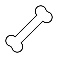Dog bone icon Outline isolated logo mark