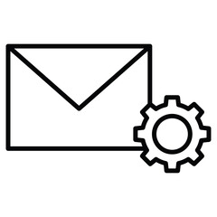 Email settings icon Outline isolated logo mark