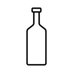 Glass bottle icon Outline isolated logo mark