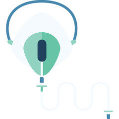 oxygen mask vector flat illustration