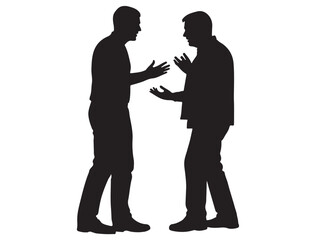 MENS ARGUING SILHOUETTE 