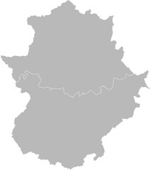 Extremadura, Spain – administrative vector map with province boundaries (Web Mercator projection, PPT-compatible & fully editable)