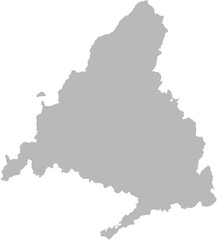 Community of Madrid, Spain – administrative vector map with province boundaries (Web Mercator projection, PPT-compatible & fully editable)