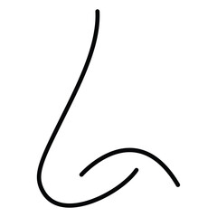 Human nose icon Outline isolated logo mark