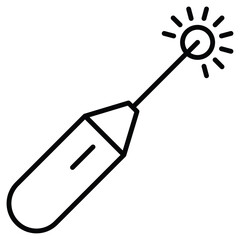 laser icon Outline isolated logo mark