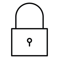Lock icon Outline isolated logo mark