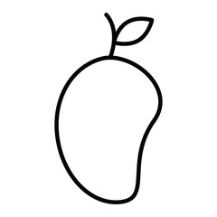 Mango icon Outline isolated logo mark