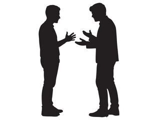 MENS ARGUING SILHOUETTE 