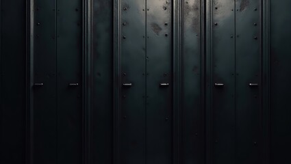 Fototapeta premium A dark blue metal door with a vintage textured surface